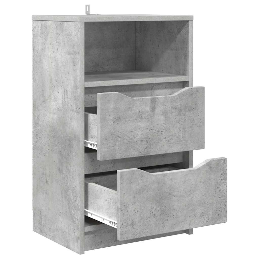 Nightstands 2 pcs Concrete Gray 40 x 30 x 67 cm Engineered Wood