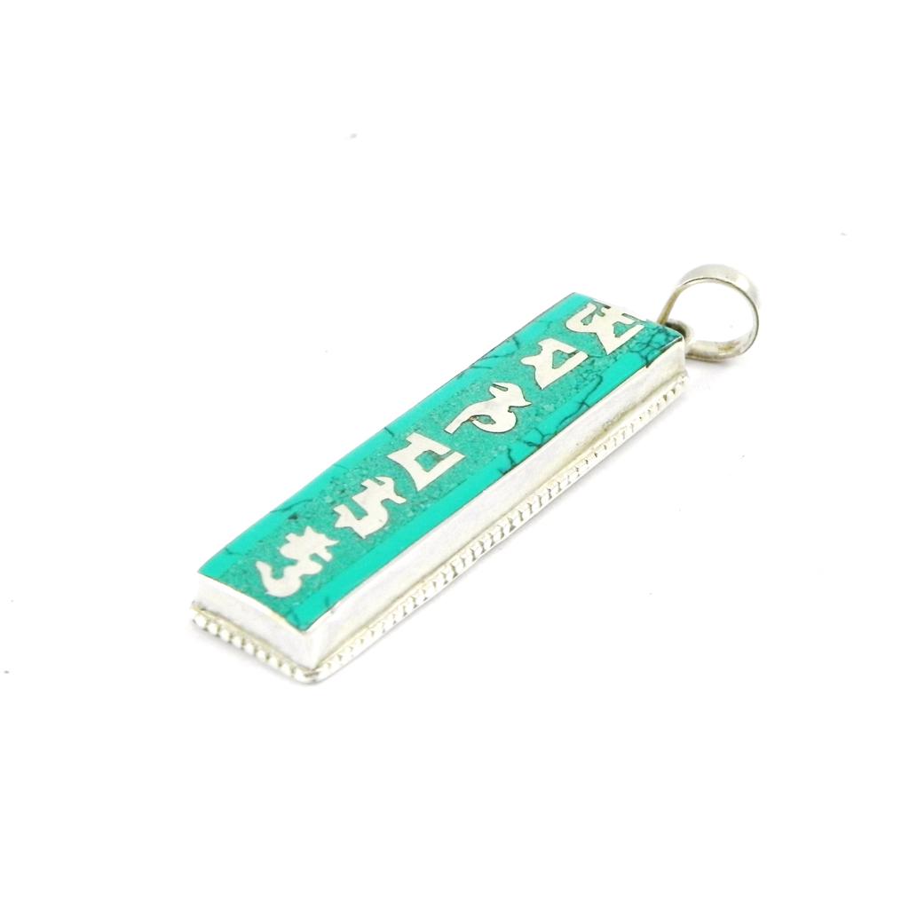 Les Trésors De Lily [I2818] - Turquoise 'Hatari' Silver Pendant