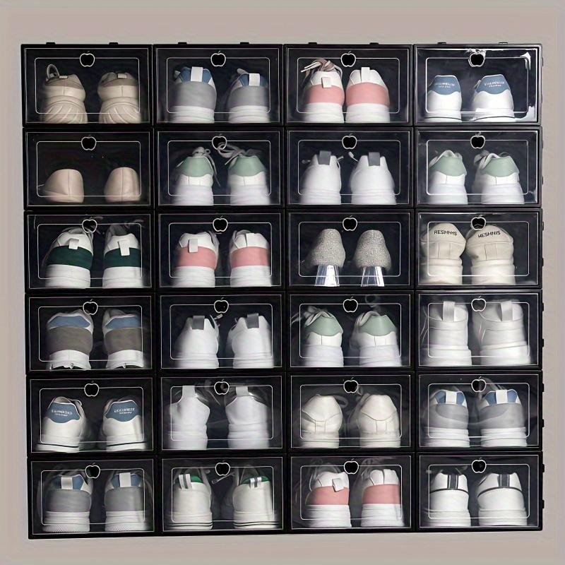15pcs Transparent Shoe Storage Boxes - Space-Saving Foldable Shoe Organizer, for Sneakers, Boots, and Shoes - Pp Material, Shoe Storage Organizer