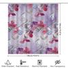 Luxury Print Shower Curtain Waterproof Bath Decorative Liner Purple Flowers Pink Red White Floral Pattern Bathroom Decoration