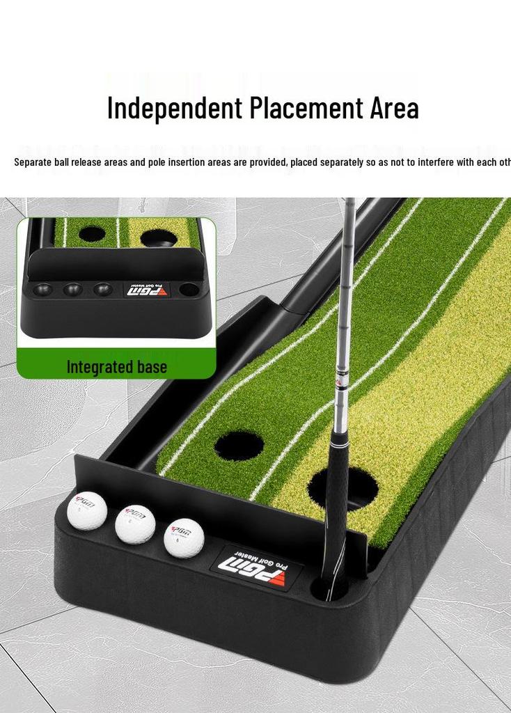 PGM Golf Putter Practice Lawn Mat - Home Training Set