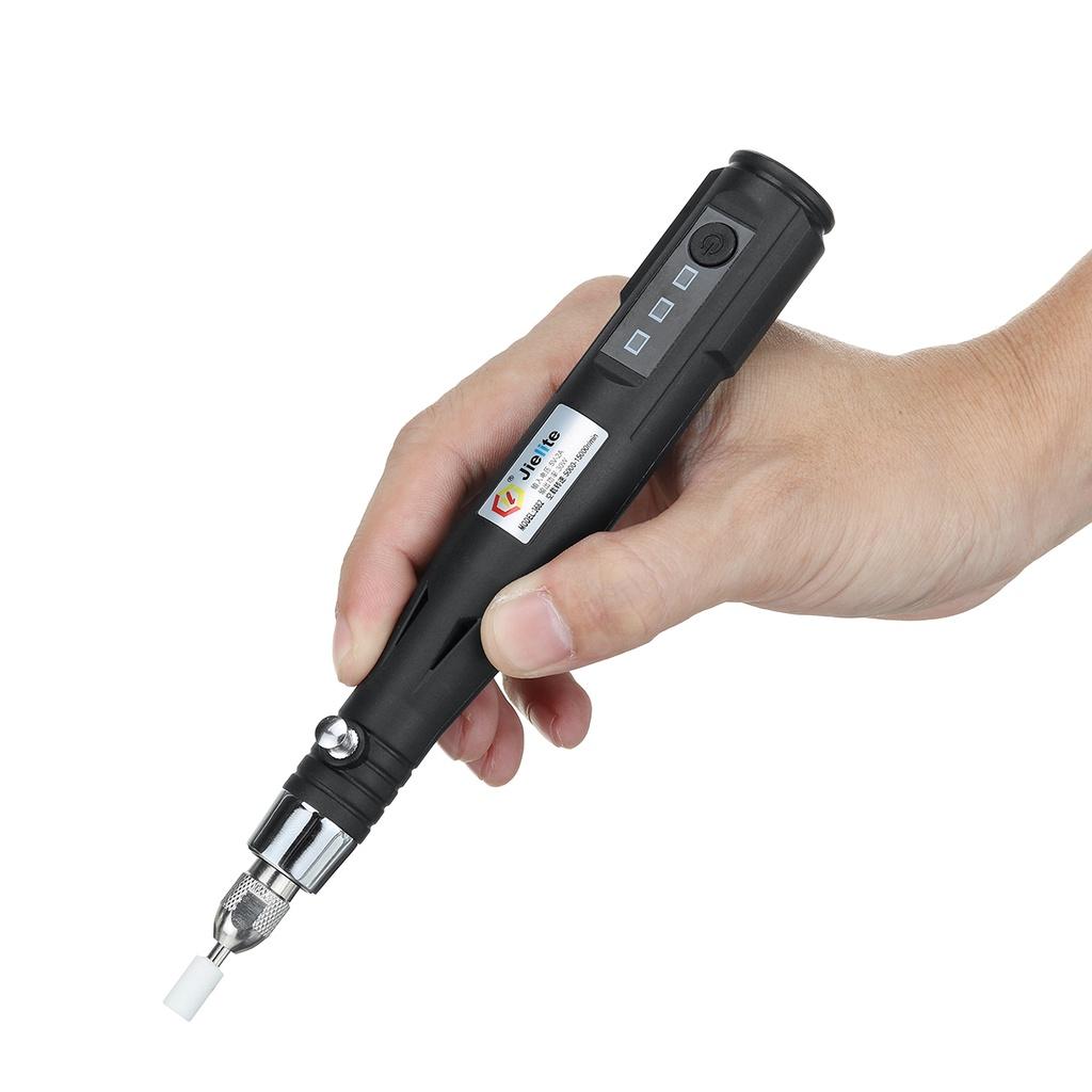 Mini-Gravierwerkzeugmaschine 5000–15000 U/min, 3 Geschwindigkeiten einstellbar, elektrischer Schleifer, Gravierstift, Schleifwerkzeuge, USB, kabelloses Schleifer-Set