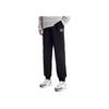 Anta Lifestyle Series Solid Color Mid Waist Cuffed Fleece Knit Sports Pants Men Bottoms Basic-Black 952348304-2
