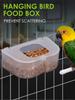 Vogelfutterbox Kunststoff Transparent Auslaufsicher Papageienfutterspender Hängend Papageien Auslaufsicher Futterbox Vogel Universelle Futterboxen
