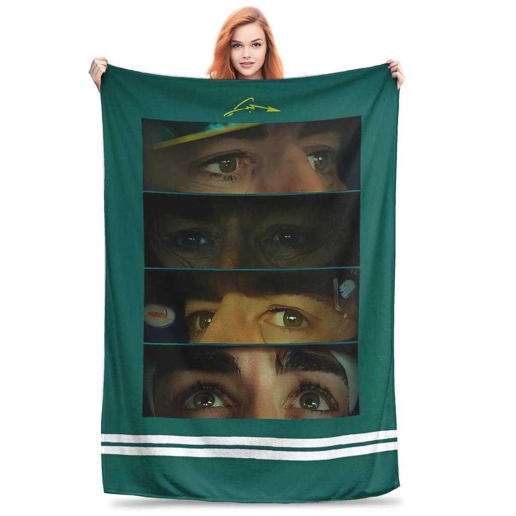Max Verstappen Charles Leclerc Blankets Soft Warm Novelty Plush Bedding Throws for Cozy Home Decor Student Dorms Flannel Bedspr
