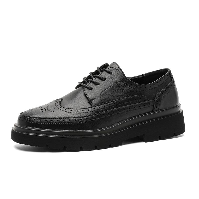 Men s British Style Brogue Leather Business Casual Shoes 2026 45