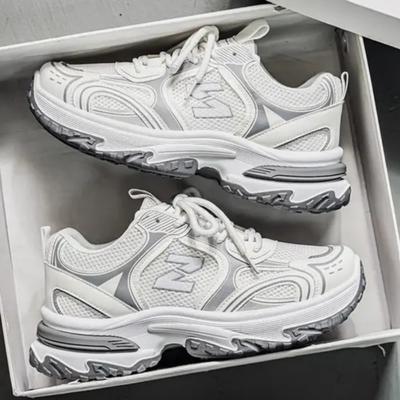 Casual Sports Shoes - Loose Sports Style Lace Up Low Top Shoes, for Outdoor Activities, Hiking, Skateboarding,Plus Size Fashionable Sports Shoes