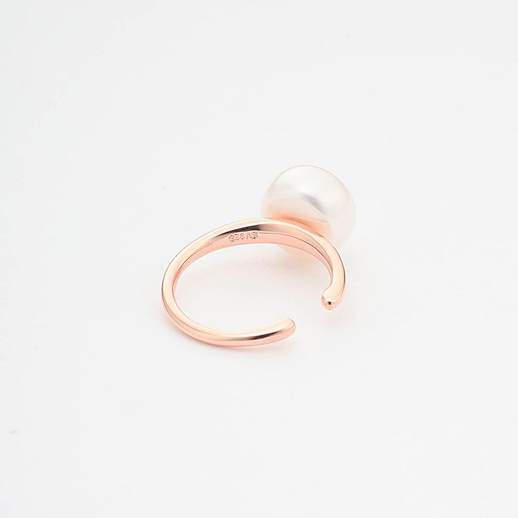 ESTELLE [Official] Women's Silver Ear Cuff with Pink Gold Plated and June Birthstone Freshwater Pearl (Single) 0777-0065-0000-0000