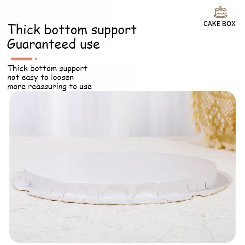 5pcs PET Clear Cake Boxes Round Transparent Cake Gift Packaging Box 4/6inch Single Layer Birthday Party Present Decor Gift Bags