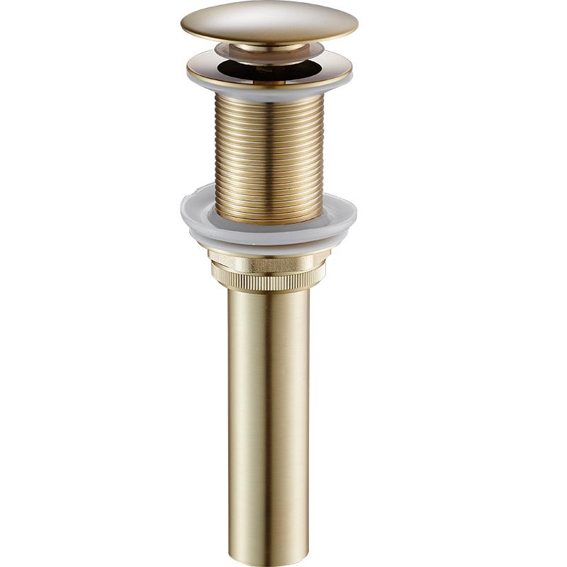 Brushed Gold/Gold/Rose Gold/Black Brass Bathroom Basin Waste Pop Up Drain Bathroom Vessel Sink Drain Strainer Bath Accessories