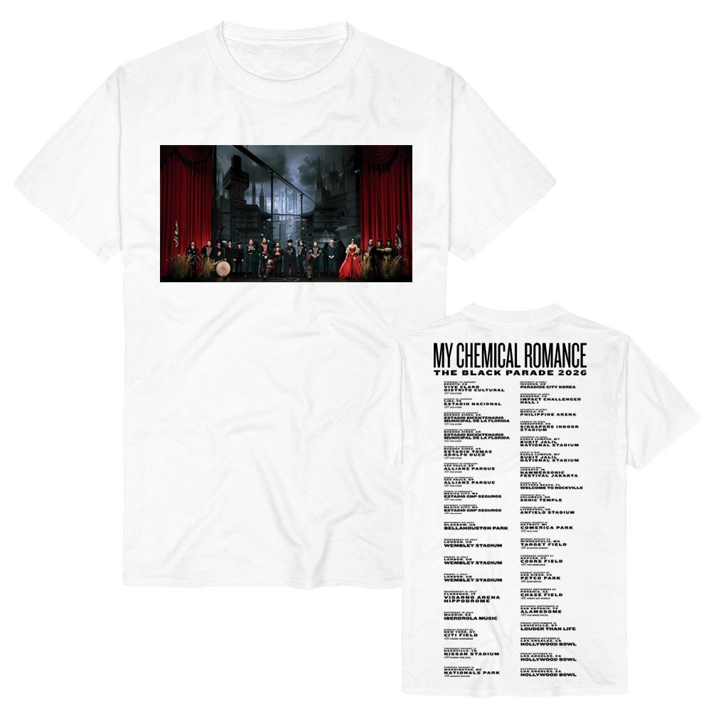 My Chemical Romance The Black Parade 2026 Calendario Date Tour Mondiale Magliette Alta Qualità Comode Morbide 100% Cotone Donna Uomo