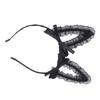 Lace Ear Headband Women Girls Cute Bowknot Decoration Halloween Cosplay Party Hairband