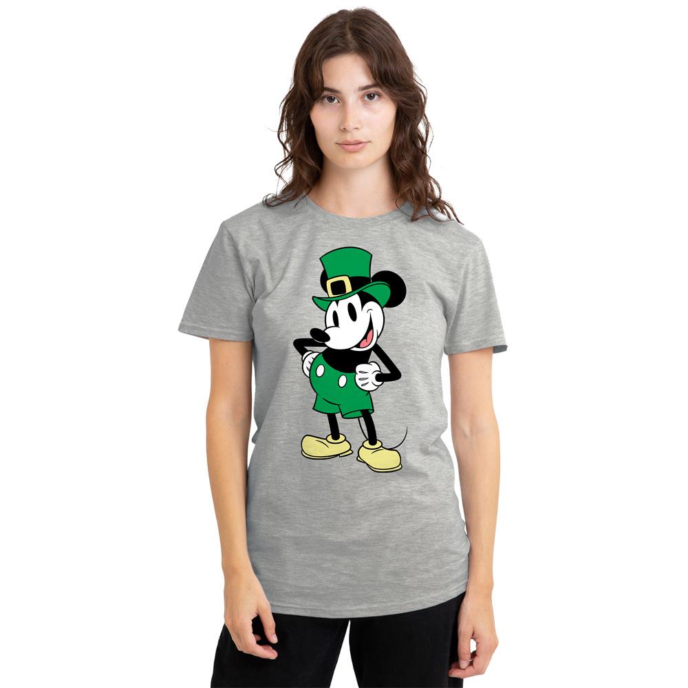 Disney Womens/Ladies Mickey Mouse Heather St Patricks Day T-Shirt