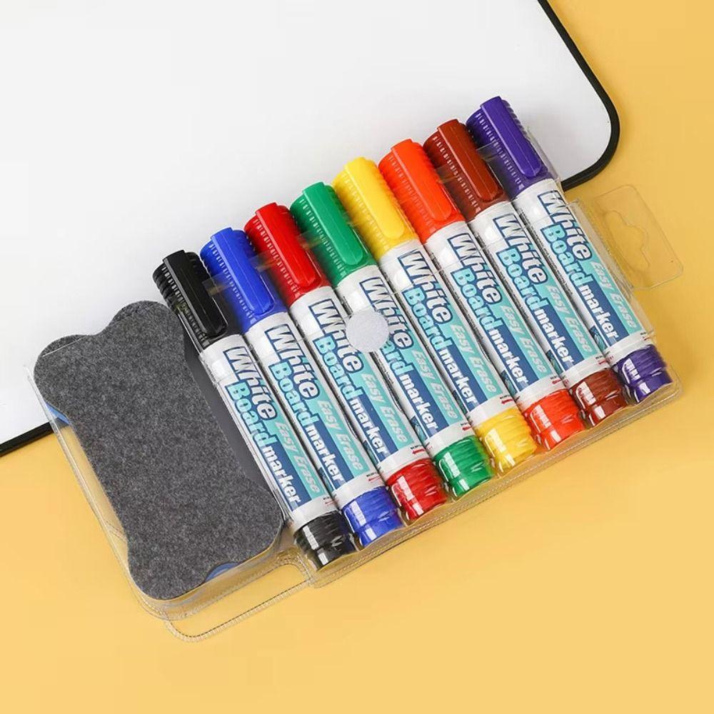 Colorful Drawing Markers 4/8 Colors Fine Point Markers Magnetic Whiteboard Markers Writing