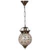 Hanging Round Glass Lamp, Beige