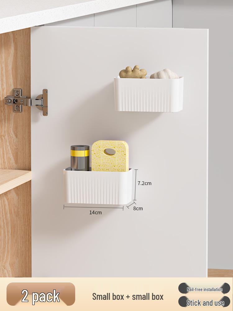 Wall-Mounted Storage Box: Cling Film Holder & Bathroom Organizer