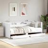 VidaXL Day Bed with Drawers, Sofa Bed with Storage, Guest Bed, Living Room Bedroom Furniture, Modern, White 3280853