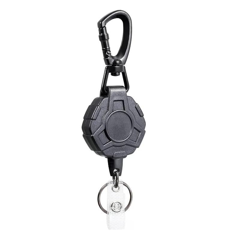 Neue strapazierfähige einziehbare Ausweishalter ID-Rolle Schlüsselanhänger Schnalle Schlüsselhalter Outdoor-Schlüsselkarten-Abdeckung Hülle Taschen