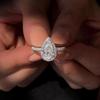 Cao Shi Teardrop Zircon Wedding Ring for Women