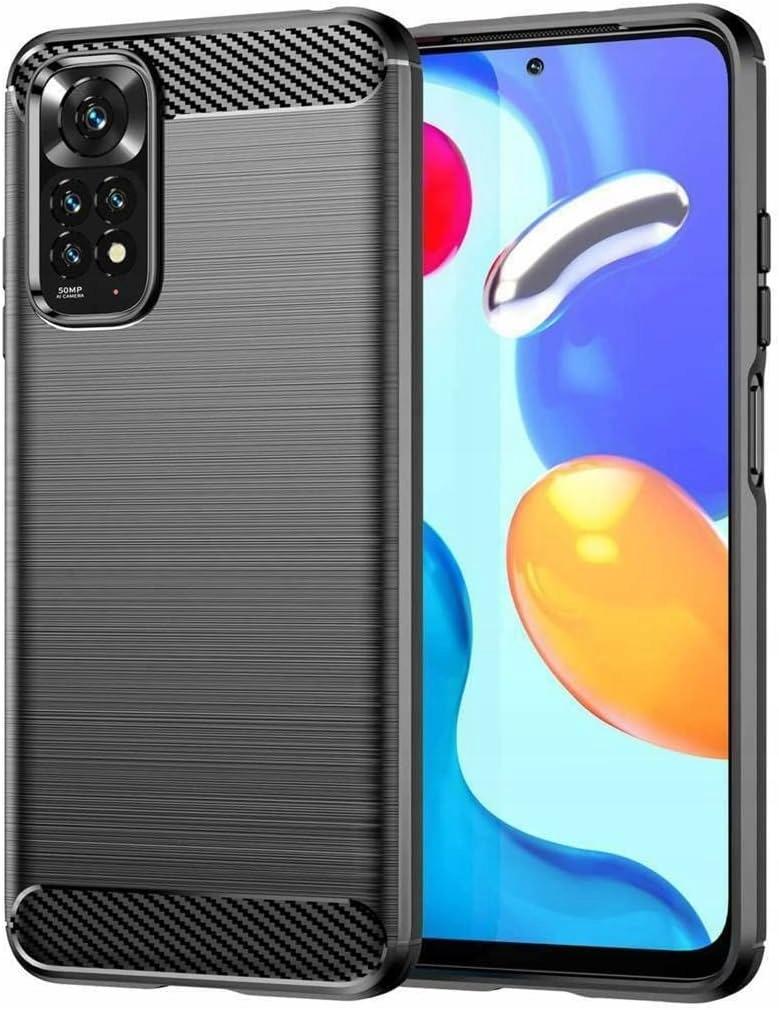 CARBON CASE for REDMI NOTE 11 PRO 5G BLACK BACK HOLDER CARBON + GLASS