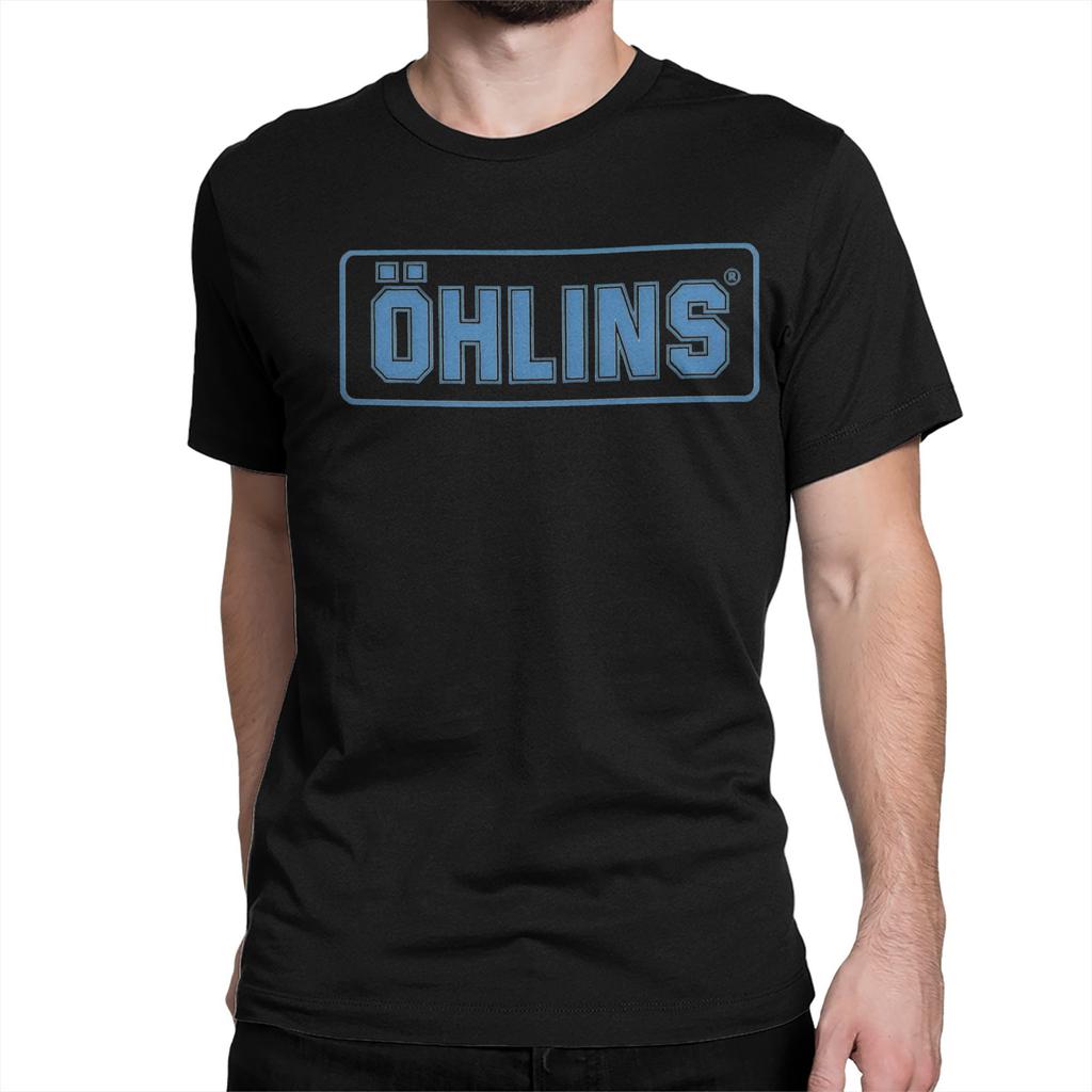 Olins Racing Motorcycle Shock Absorber T-shirt, Men's, Women's, Cotton T-shirt, Short Sleeve T-shirt