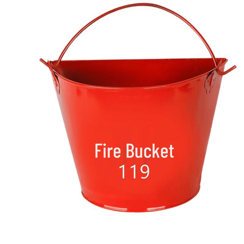 Minggu Thickened Semi-Circular Fire Sand Buckets, 8L 2-Pack