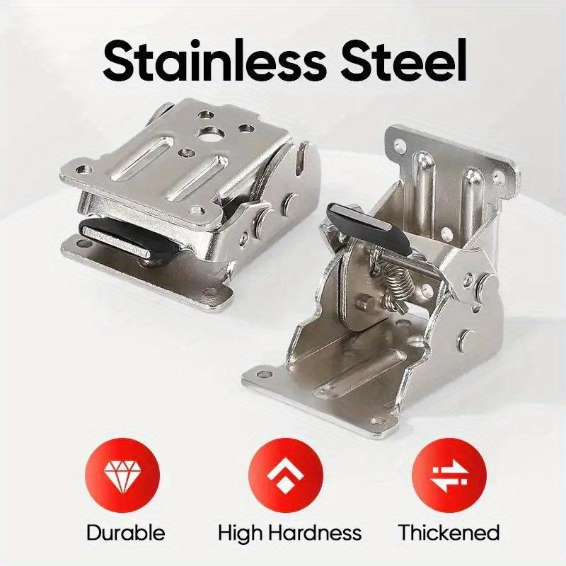 4Pcs Self-Locking Folding Hinge 0-180 Degree Hardware Door Furniture Connection Hinges Dining Table Surface Combination Splicing