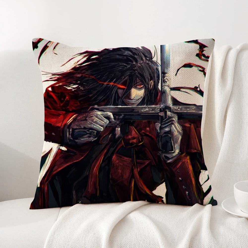 Anime C-Castlevania Cushion Cover Summer Coolness Linen Fabric Double-Sided Printing Pillow Case Sofa Home Decor Gift