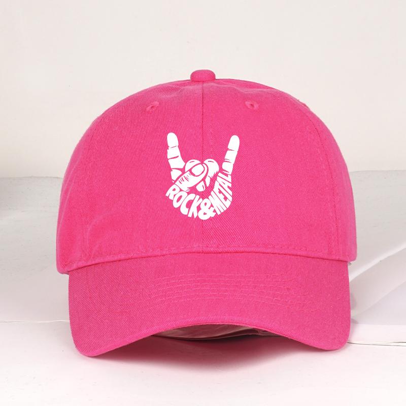 Rock & Metal Hand Gesture Baseball Cap Adjustable Unisex Streetwear Heavy Metal Fan Hat