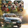 Platform Rottweiler Black Dog Print Car Front Glass Sunscreen Sunshade
