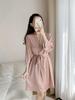 2023 Women's Sexy Summer Two-Piece Pajama Set: Ice Silk Camisole Nightdress & Long Sleeve Robe with Chest Pads
