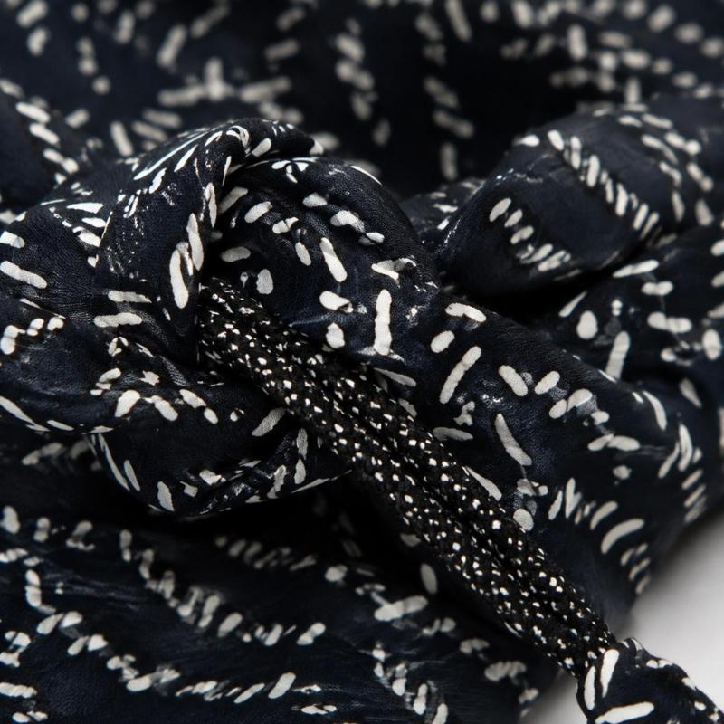 Triangular Scarf Belt Sash with Black and White Geometric Stripe Pattern, Direct-Knot Closure, Waistband Girdle for Flexible Waist Styling