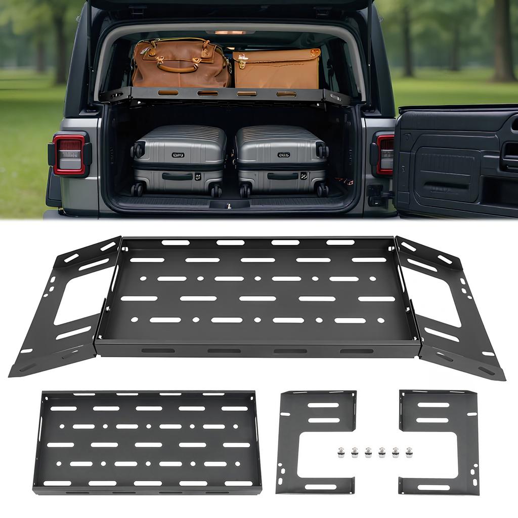 Fit For Jeep Wrangler JL Accessories Rear Trunk Cargo Rack Rear Luggage Rack Cargo Shelf Interior Trunk Storage Rack
