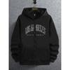 Men's Casual Fashion Hoodie with Los Angeles Letters and Graphic Design, Versatile and Trendy Style