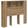 Headboard with Shelves Artisan Oak 120x19x104.5 cm Particleboard