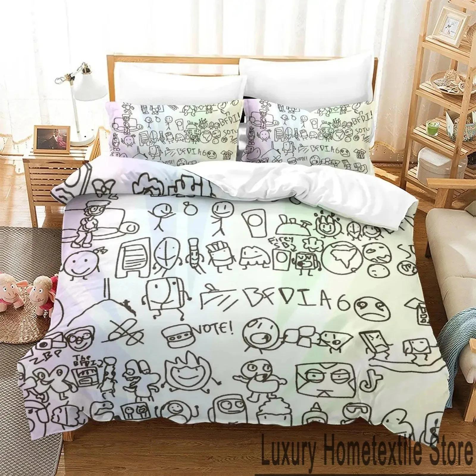 

3D Print Cartoon Jacknjellify Bedding Set Boys Girls Twin Queen King Size Duvet Cover Pillowcase Bed boys Adult EU single(135x200cm)