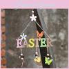 Adorable Wooden Letter Hanging Decorations For Easter Celebrations With Charming Birds