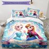 3pcs Custom Name Elsa Bedding Set Duvet Cover Closure Includes 1 Duvet Cover & 2 Pillowcases, Soft and Comfortable for All Seasons.