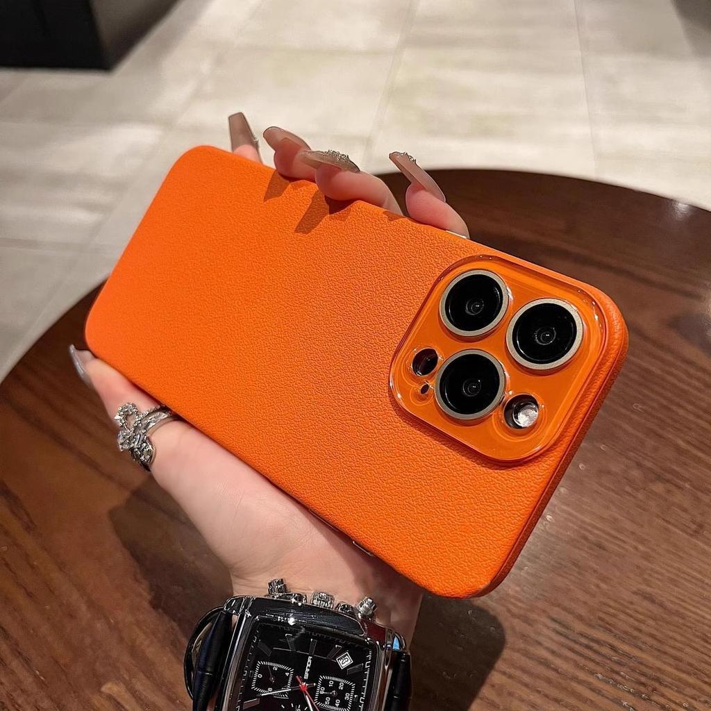 Leather Lychee Pattern Suitable for Apple 15 Promax Mobile Phone Case New IPhone 14 Matte All Inclusive 15 Protective Case