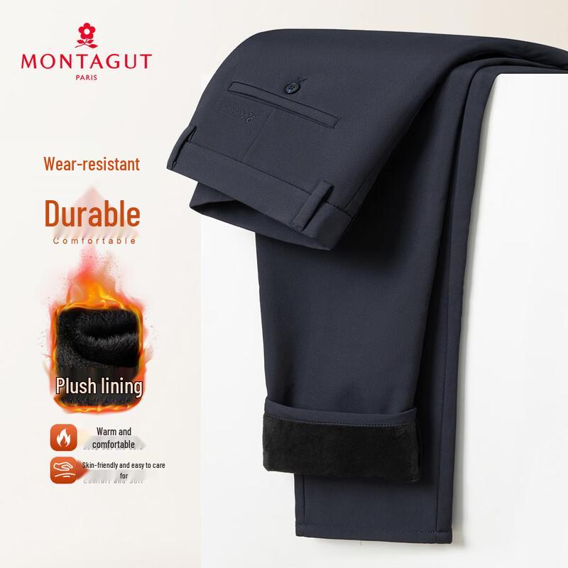 MONTAGUT Men s Warm Fleece Lined Casual Trousers 29