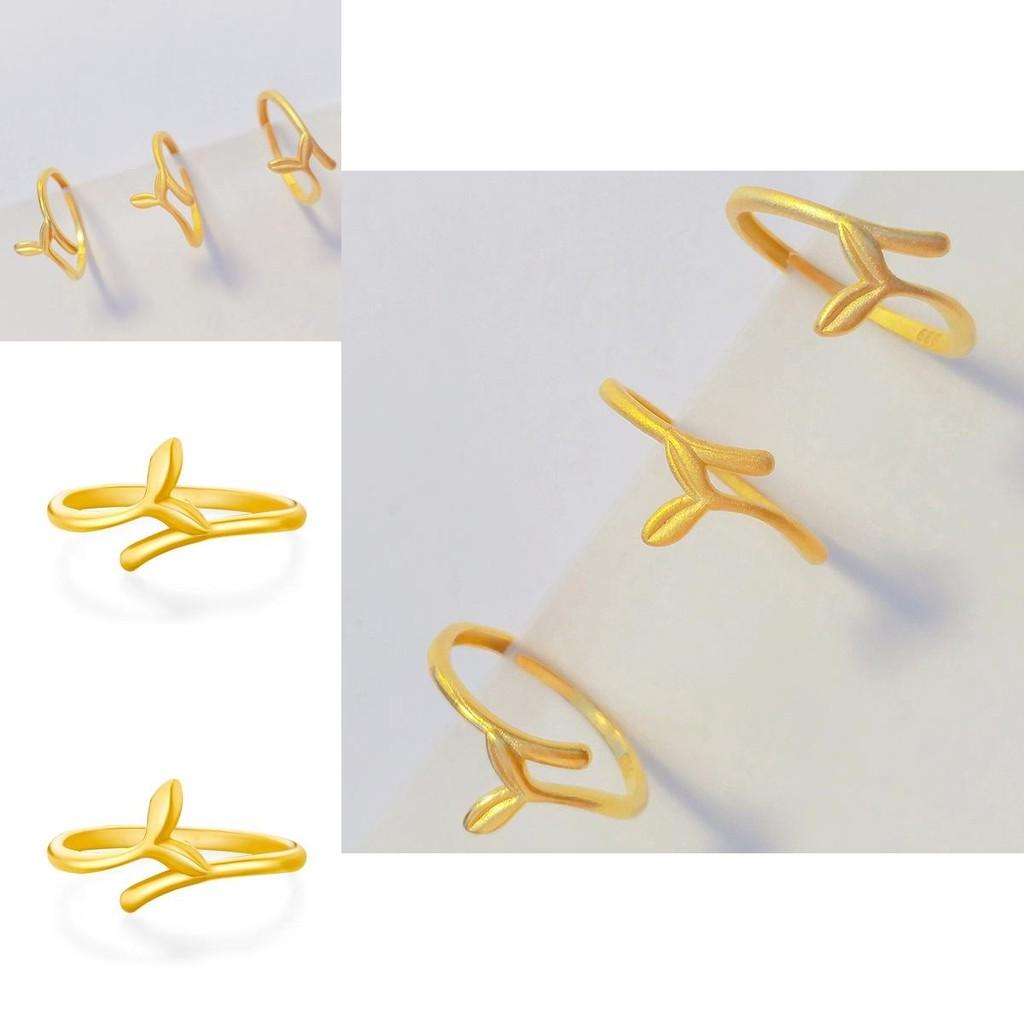 Adorable Fish Adjustable Tail Ring For Her Unique Gold Plated Couples Jewelry Gift