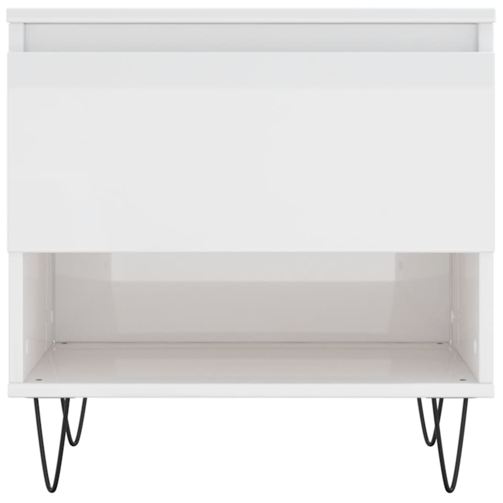  Coffee Table, White Gloss, 50x46x50 Cm