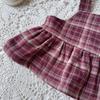 Girls' Retro Plaid Camisole Three-Piece Set - Spring/Autumn AQB027