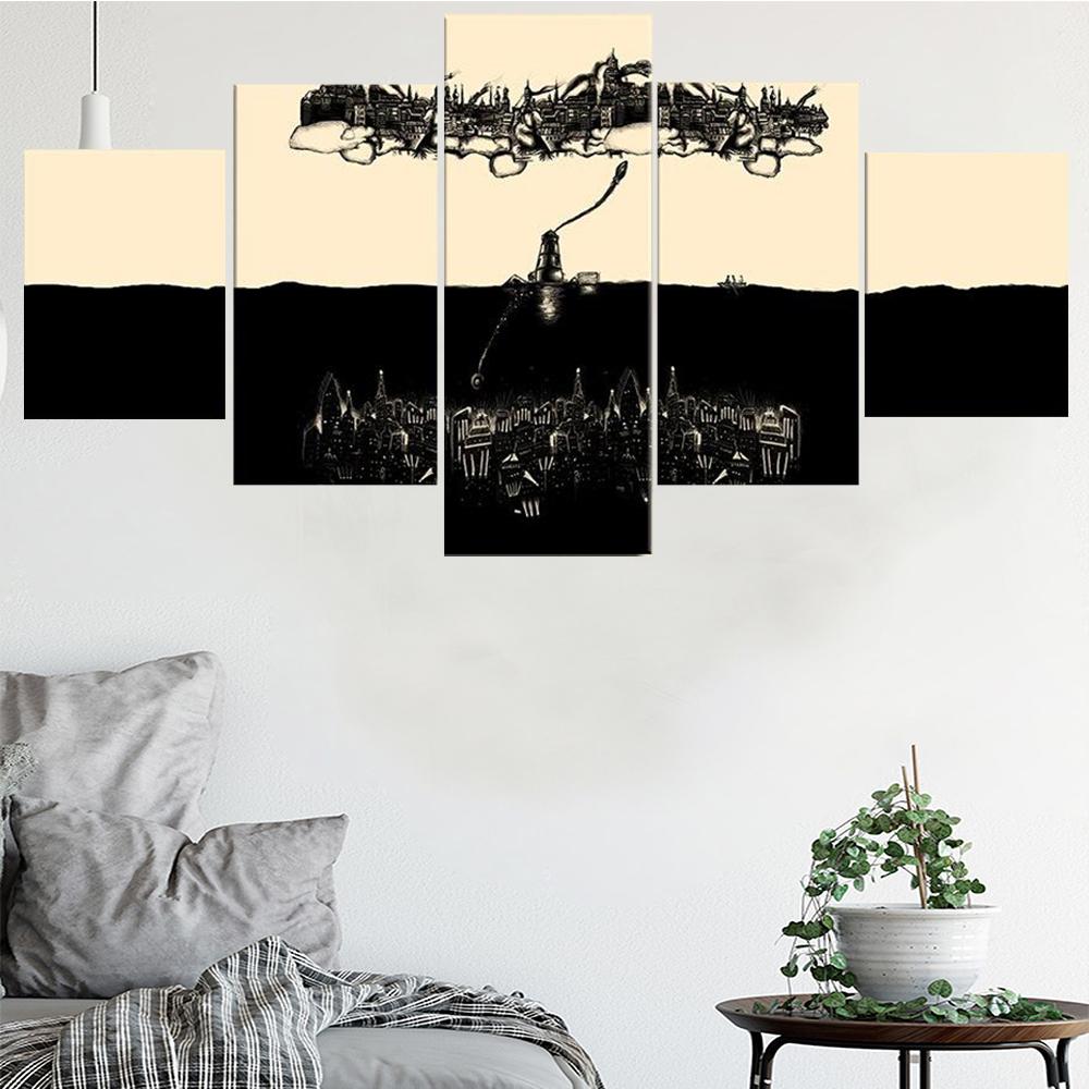 

5 шт., настенная живопись на холсте, игровой постер, абстрактная современная гостиная, спальня для украшения дома, модульные картины