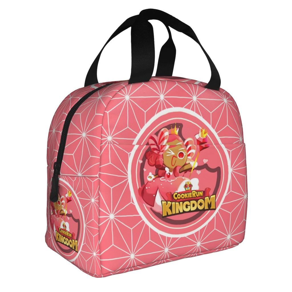 Cartoon Cookie Run Kingdom Game  Insulated Lunch Bags for School Office Anime  Waterproof Cooler Thermal Lunch Box Women Men