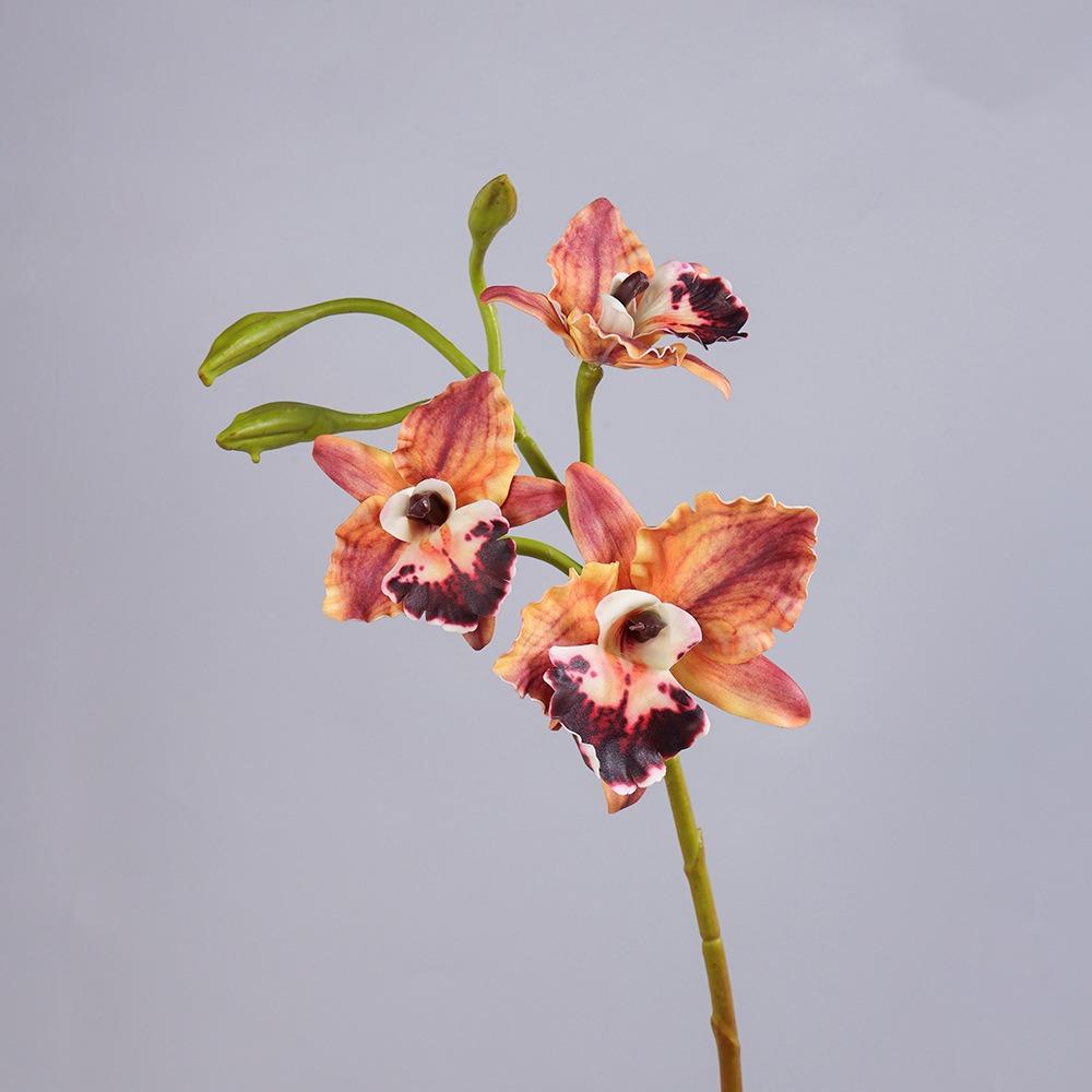 Realistická lodyha Cattleya Orchidej Realistický dotek Cymbidium Kytice Umělé květy Orchidejí Svatba