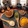 Spice Round Rug Flannel Soft Non Slip Floor Mat Culinary Themed Decor for Kitchen Dining Area Outdoor Patio Garden