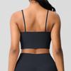 Women's Y Back Sports Bra - Padded Low Impact Spaghetti Thin Strap Workout Yoga Top