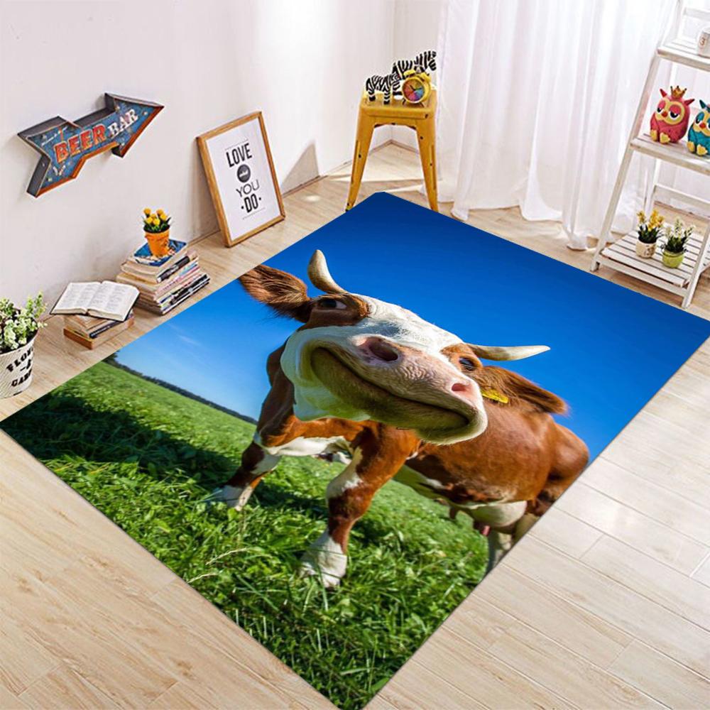 Animal Headshot Printed Carpet Living Room Sofa Bedroom Study Kitchen Entrance Mat Anti Slip Lightweight Home Decoration Carpet