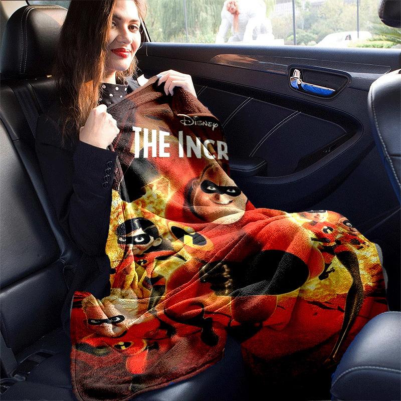 1pc The Incredibles Printing Blanket - Soft, All-Season Throw for Office Blanket, | Personalized Gift with Adorable Cartoon Design